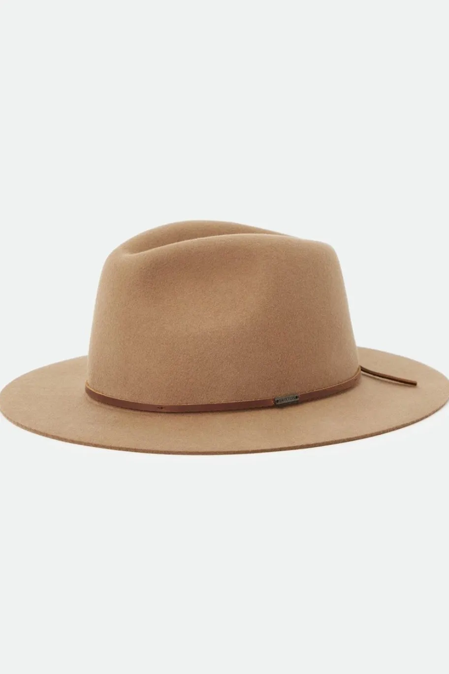 Brixton Wesley Fedora Lion Tan Wool Felt Hat