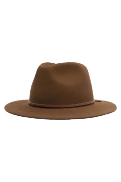 Brixton Wesley Packable Fedora Coffee Hat