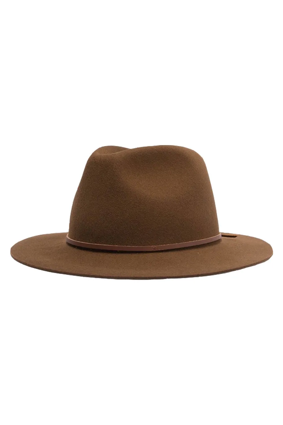 Brixton Wesley Packable Fedora Coffee Hat