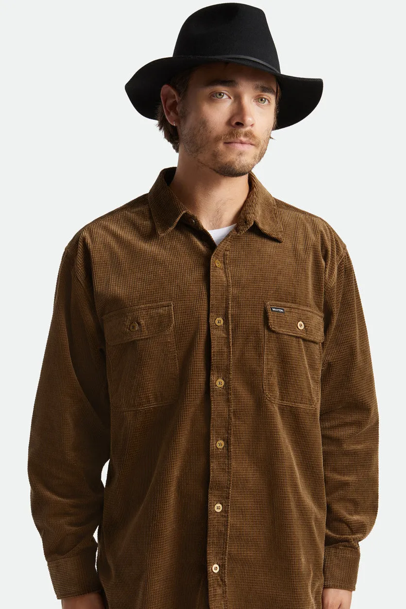 Brixton Wesley Washed Black Fedora Wool Felt Hat