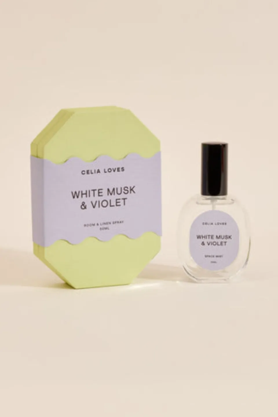 Celia Loves White Musk + Violet EOL Room + Linen 50ml Spray