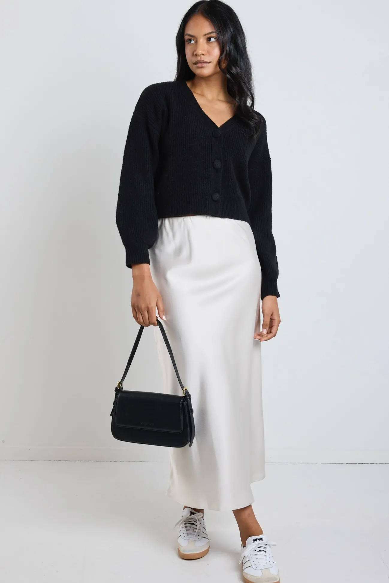Among the Brave Wholesome Black Chunky Knit Cardigan