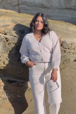 Among the Brave Wholesome Oat Chunky Knit Cardigan
