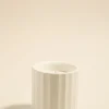 Flo's Home Wide Rib White Ceramic Scented Candle