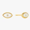 Ania Haie Wild Soul Evil Eye 4mm Gold Stud Earrings EOL