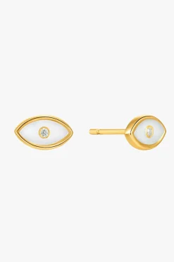 Ania Haie Wild Soul Evil Eye 4mm Gold Stud Earrings EOL