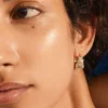 Pilgrim Willpower Wavy Recycled Gold Plated Huggie Hoop Earrings