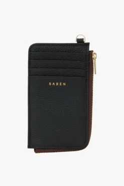 Saben Winona Card Holder Black Leather