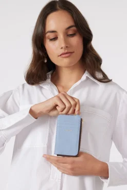 Saben Winona Hydrangea Leather Card Holder