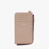 Saben Winona Taupe Leather Card Holder