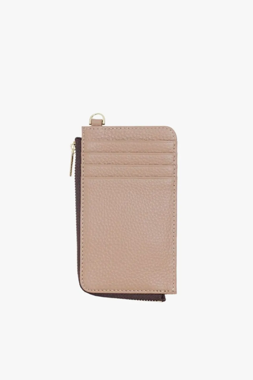 Saben Winona Taupe Leather Card Holder