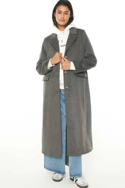 Huffer Wolf Granite Longline Coat