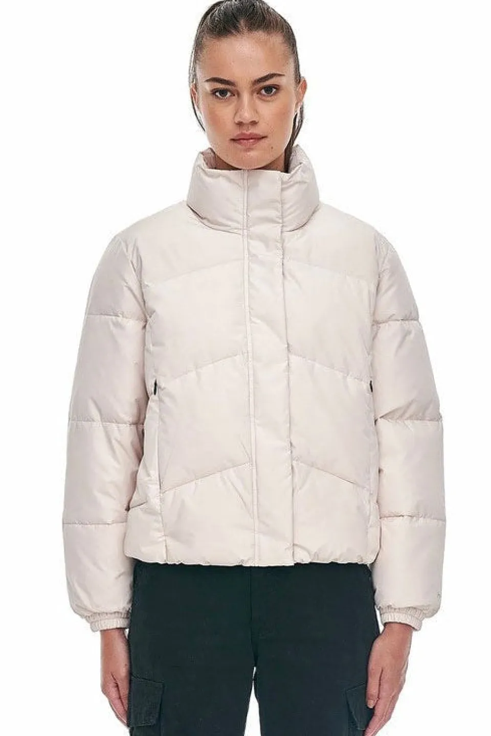 Huffer Womens Buttercream Demi Puffer Jacket