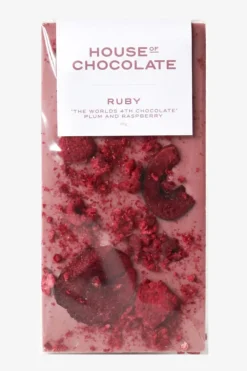 House of Chocolate Worlds 4th Chocolate RUBY Freeze Dried Plum + Raspberry Bar