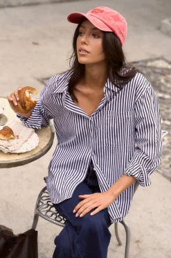 Stories be Told You Got This Black Stripe Poplin Oversized Shirt
