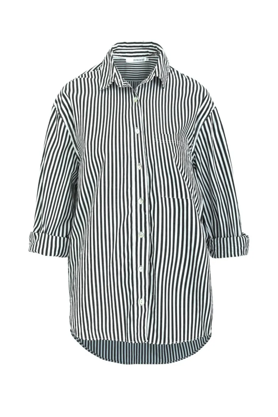 Stories be Told You Got This Black Stripe Poplin Oversized Shirt
