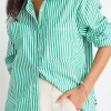 Stories be Told You Got This Green Stripe Poplin Oversized Shirt