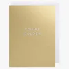 Oxted You're Golden Gold Small Greeting Card