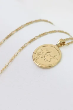 Love Lunamei Zen Gold EOL Circle Pendant Necklace