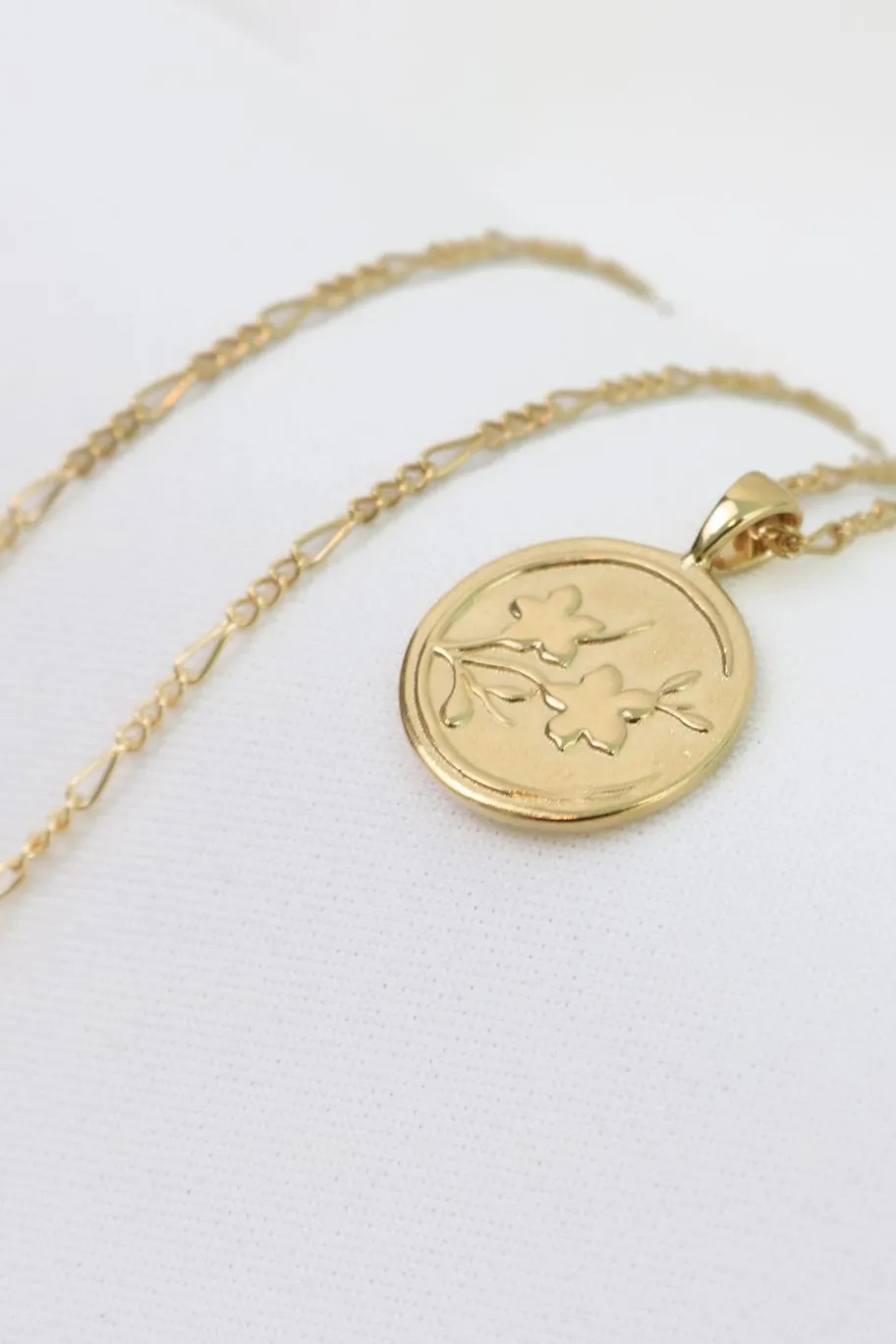 Love Lunamei Zen Gold EOL Circle Pendant Necklace