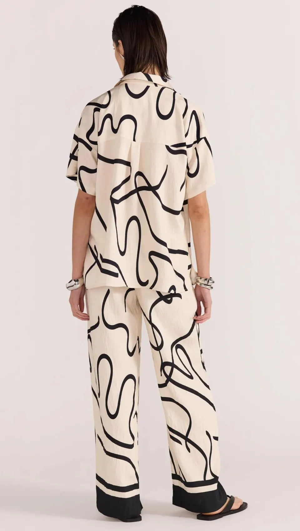 Staple The Label Zenith Cream Abstract Resort SS Shirt