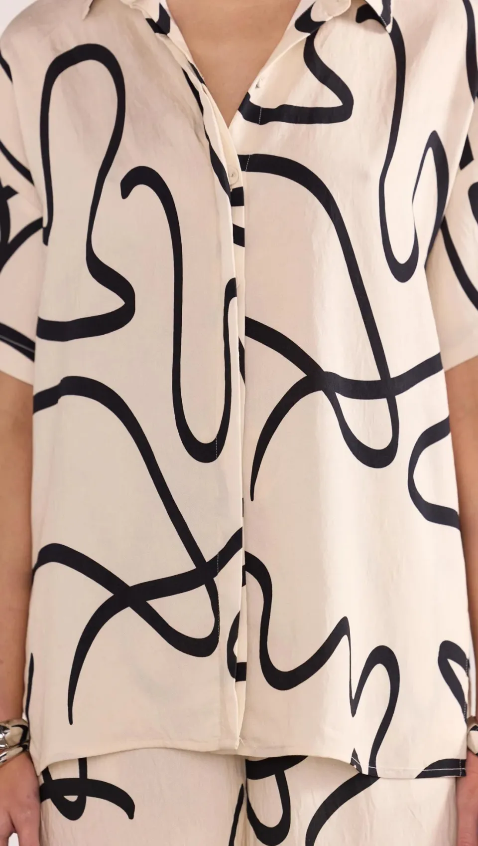 Staple The Label Zenith Cream Abstract Resort SS Shirt