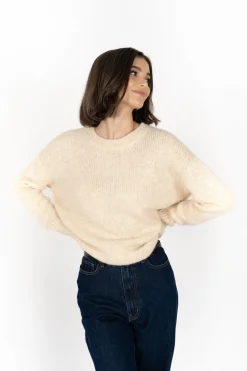 Humidity Lifestyle Zia Buttermilk Crew Neck Knit Jumper