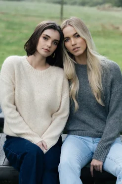Humidity Lifestyle Zia Buttermilk Crew Neck Knit Jumper