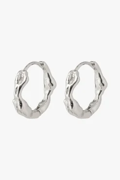 Pilgrim Zion Silver EOL Twist Hoop Earring