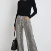 Among the Brave Zoey Leopard High Rise Wide Leg Pocket Jean