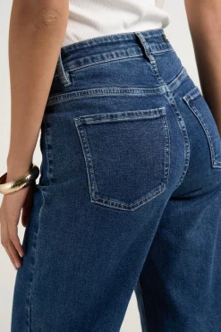Among the Brave Zoey Mineral Blue High Rise Wide Leg Pocket Jean