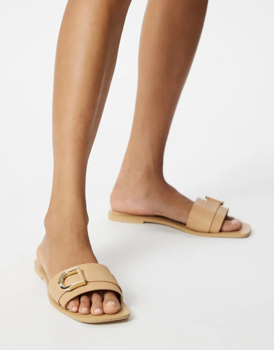 Billini Zoia Desert Gold Buckle Slide