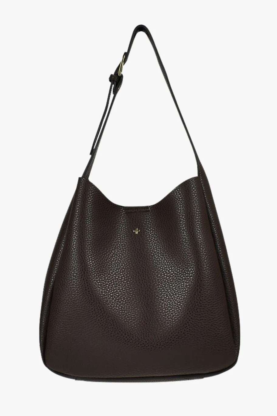 Peta + Jain Zozo Chocolate Pebble Slouch Tote Bag