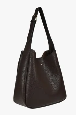 Peta + Jain Zozo Chocolate Pebble Slouch Tote Bag