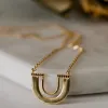 Silver Linings Zulu Gold U Shape Necklace EOL